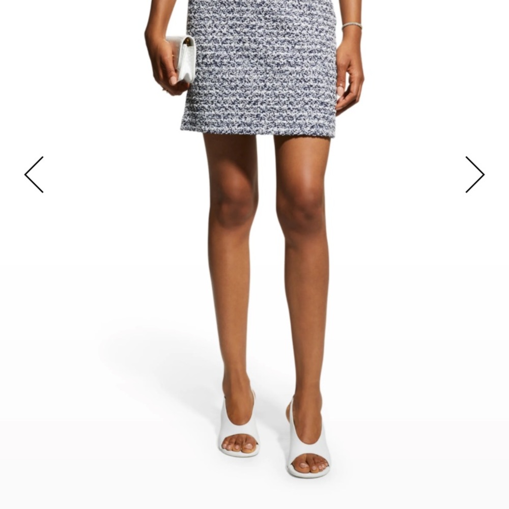 St. John Texture Tweed A-Line Mini Skirt